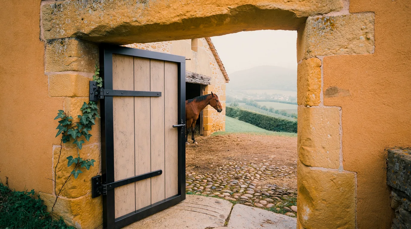 Entrée, Sylvie Vallard, centre équestre à Ambierle