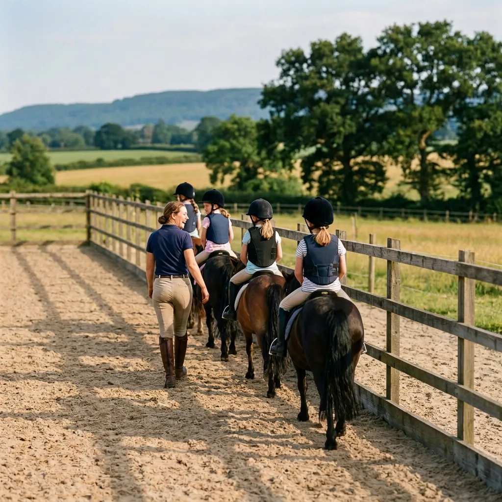 Cours de poney à Ambierle, Loire