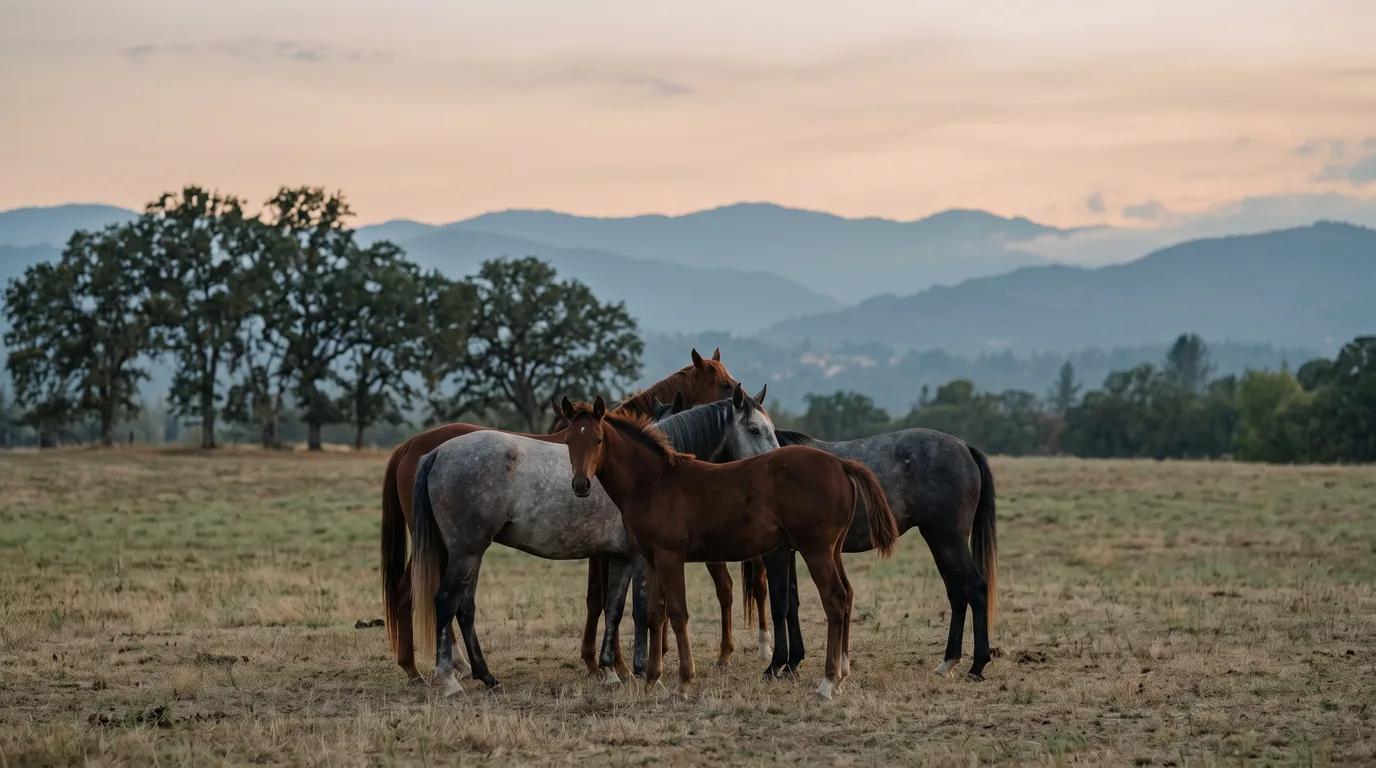 Chevaux en liberté, Sylvie Vallard, Loire